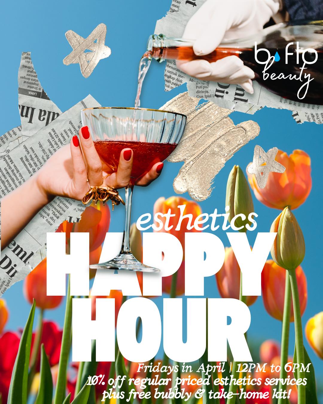 Read more about the article Join us for esthetics happy hour in April and be automatically entered to win our May-keover giveaway!