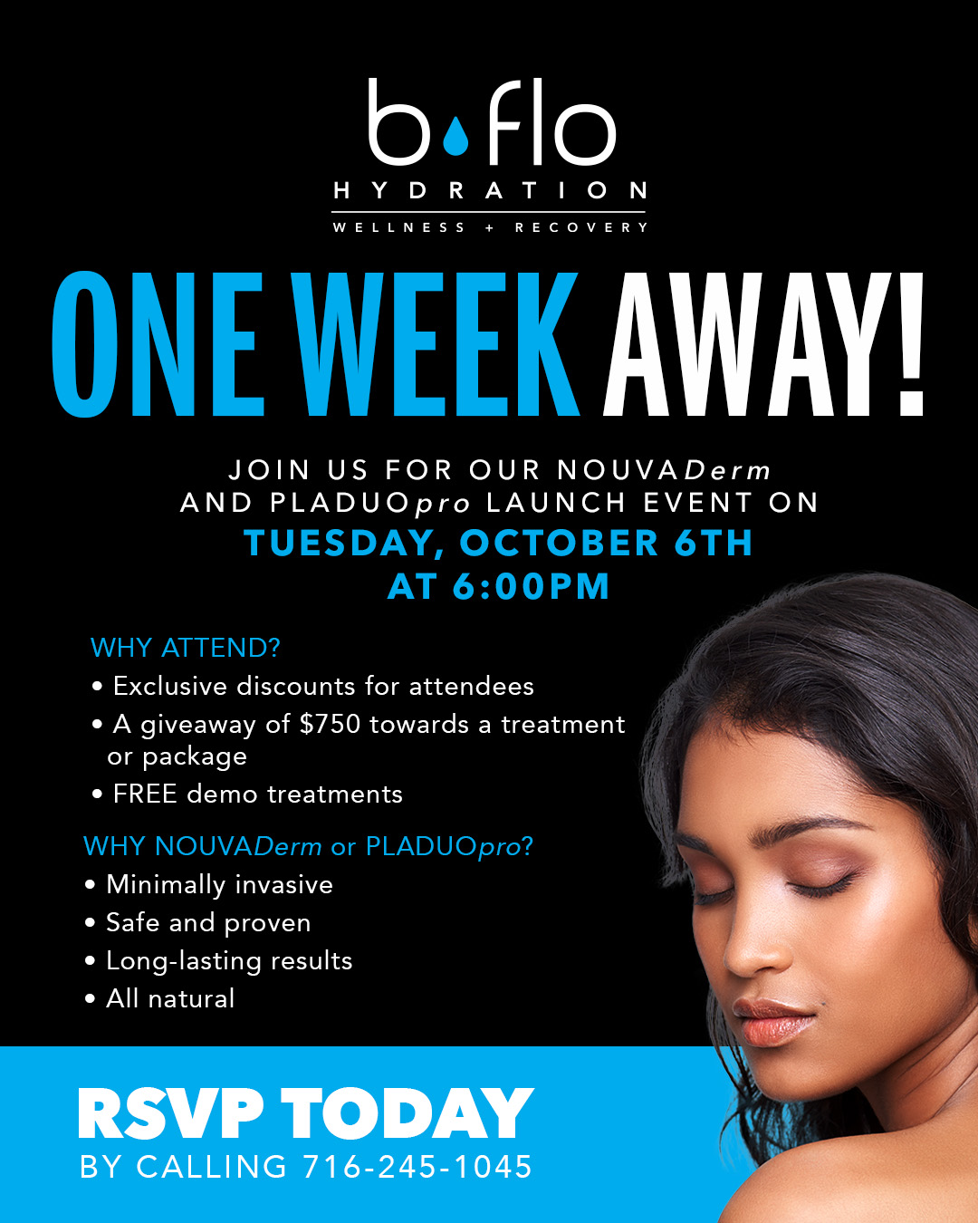 Read more about the article ONE WEEK until our NOUVADerm and PLADUOpro launch event 🙌